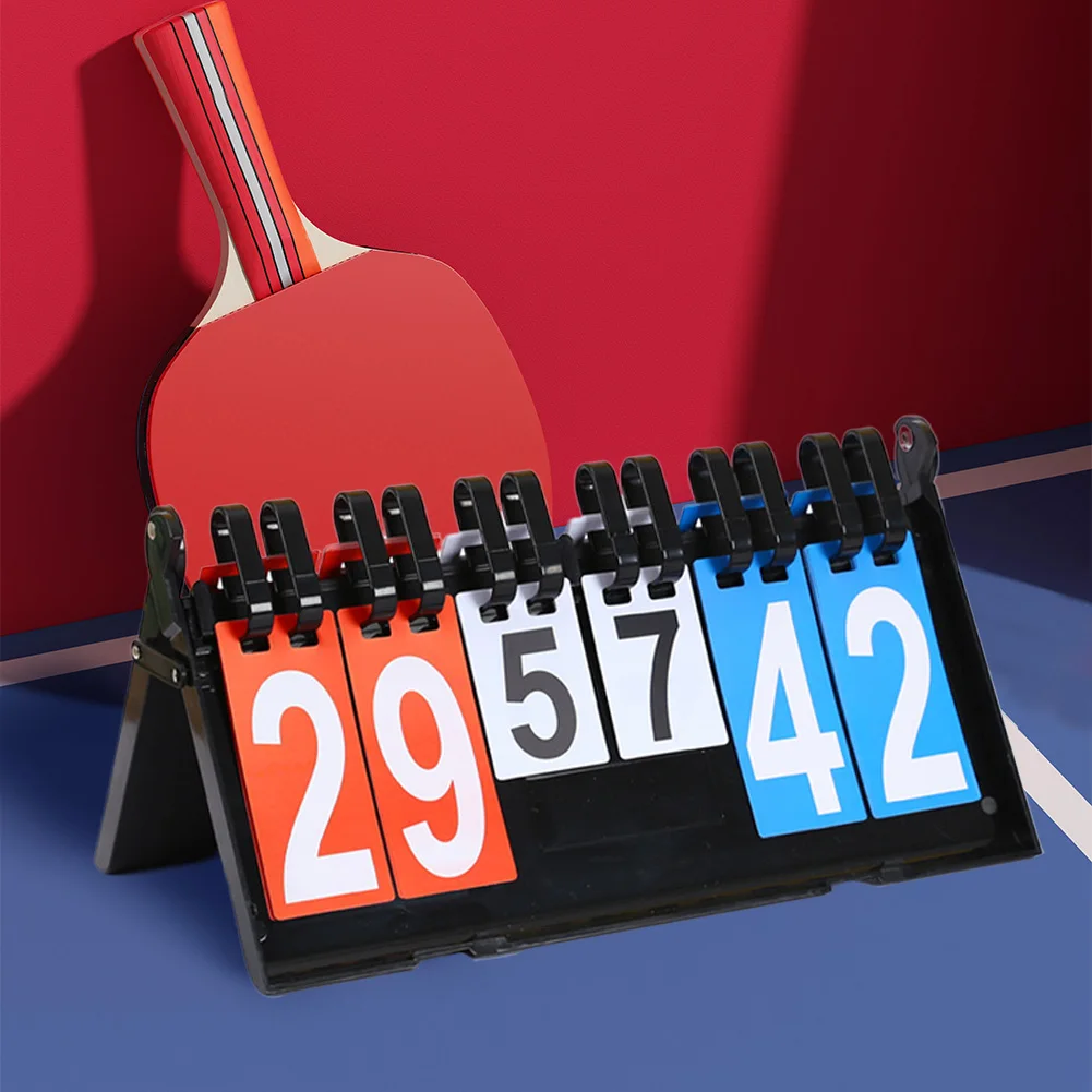 Sports Scoreboard Flip Scoreboard Portable Notch Counting Board Basketball Score Counter for Basketball Badminton Volleyball