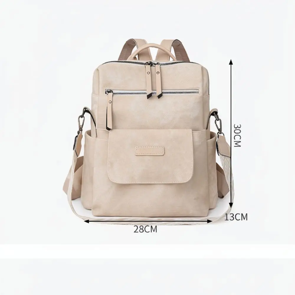 Fashion Women Backpack Soft PU Leather Travel Bag Casual School Rucksack Waterproof Daily Satchel Large Capacity Daypack