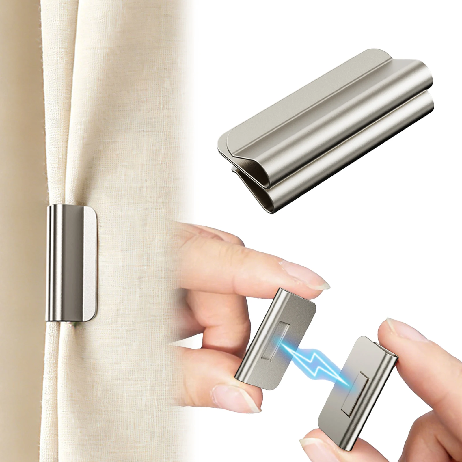 10 Pairs Strong Magnetic Curtain Clips,for Prevent Light Leaking Keep Curtain Closed for Home Bedroom Office Curtain Draperies