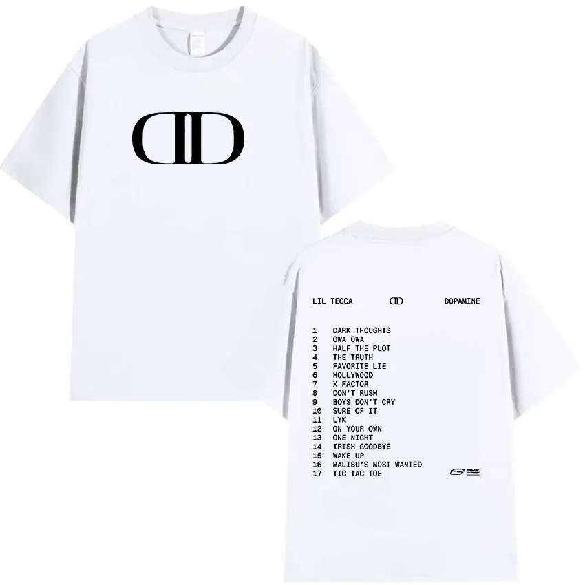 Lil Tecca DOPAMINE Tour Album 2025 Logo Print T Shirts Men Women