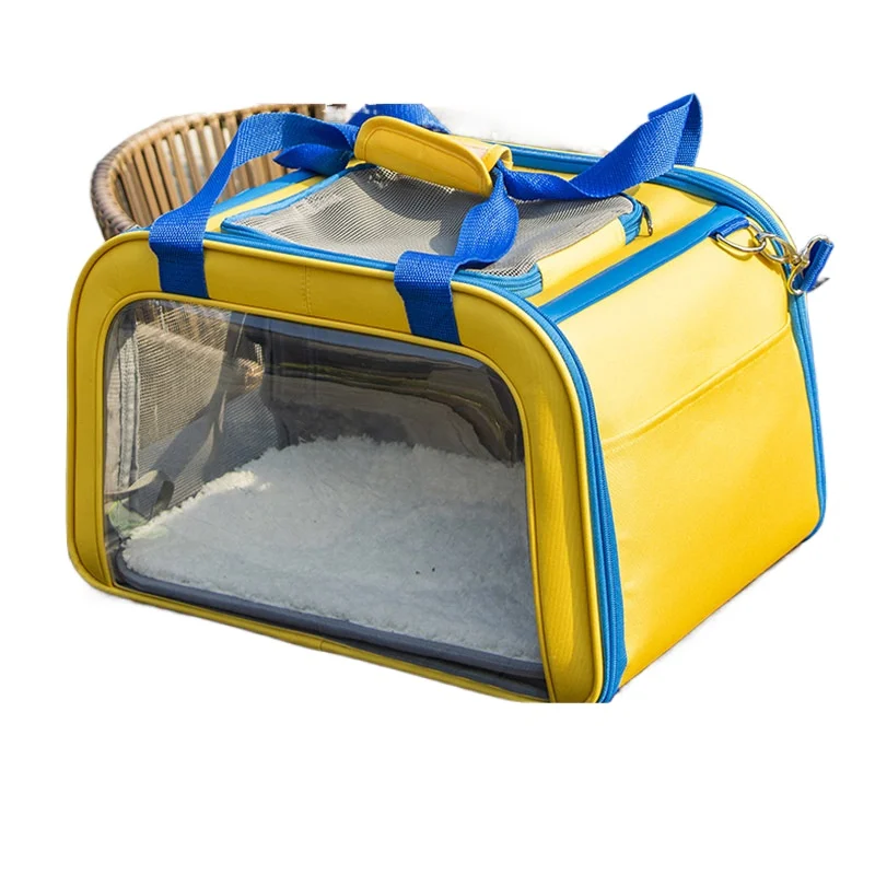 

Large Capacity Transparent Pet Carrier Backpack for Cats Portable Handheld and Shoulder Cat Bag for Travel Car Use