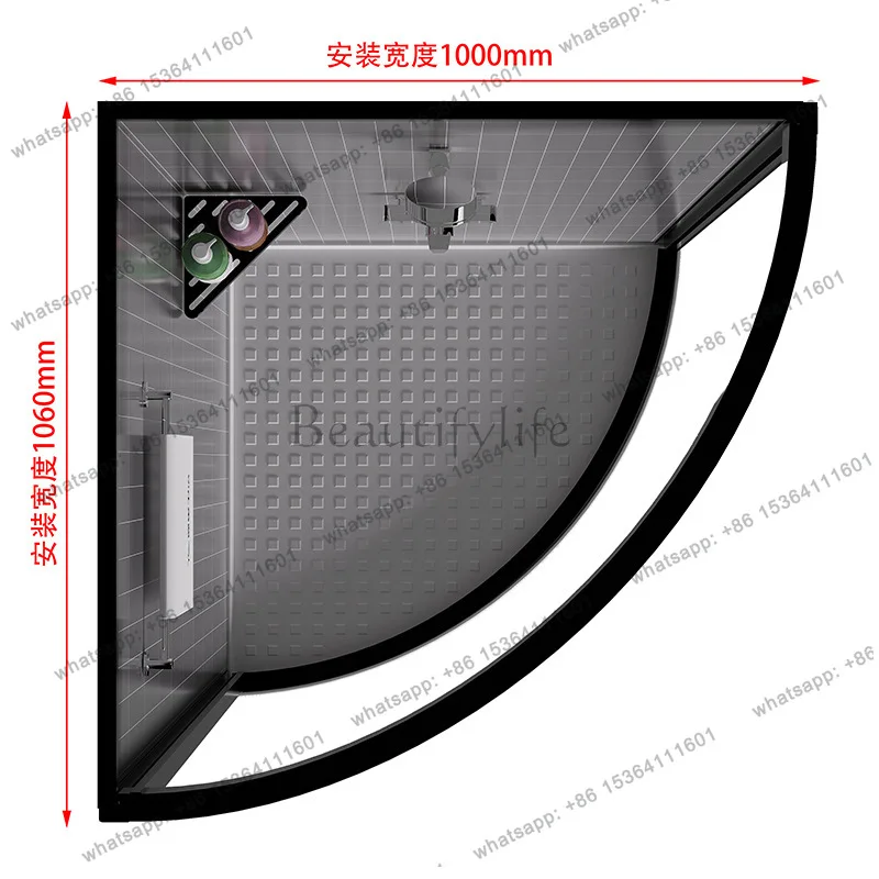 Fan-shaped shower room Diamond shower room Integrated family bathroom Partition hotel apartment Bath room