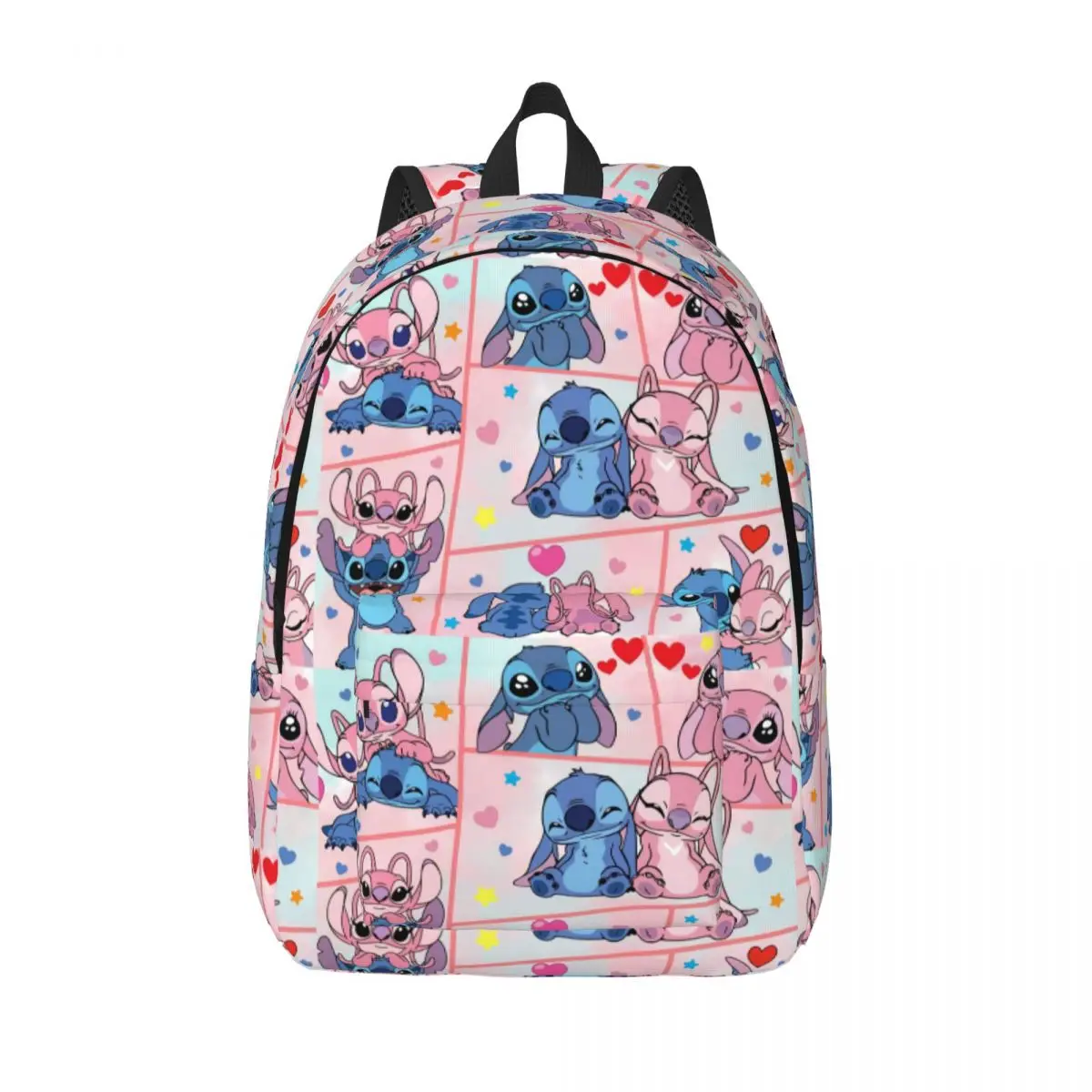 Custom Stitch Heart Collage Canvas Backpacks College School Travel Bags Men Women Bookbag Fits 15 Inch Laptop