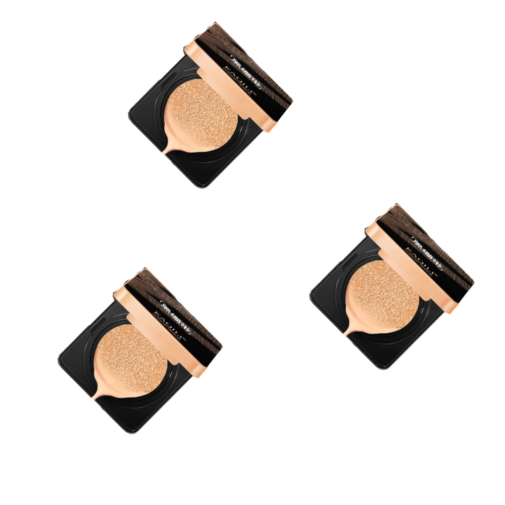 3pcs Air Cushion Foundation with Replacement Concealer Lady Face Base Makeup