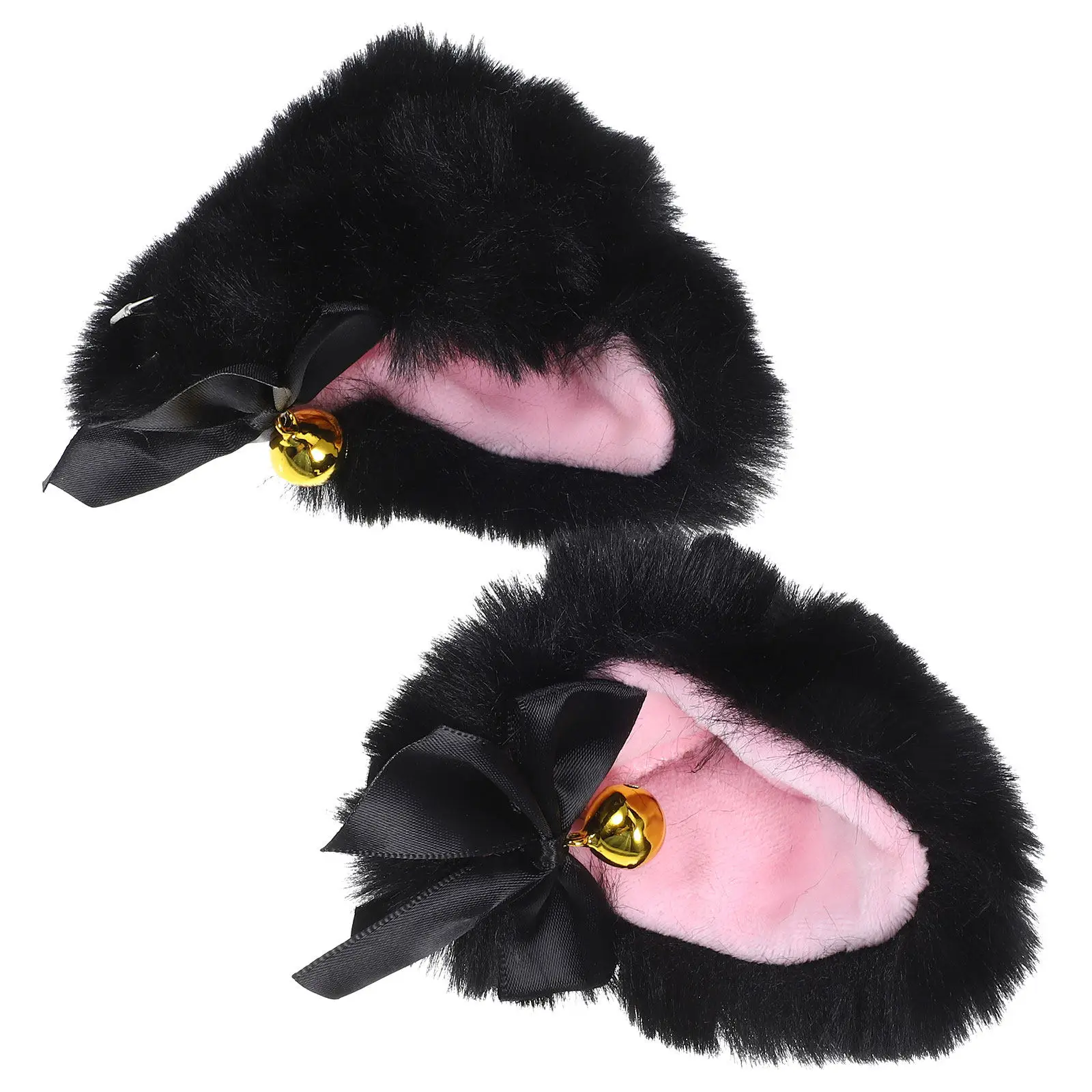 

1 пара заколок для волос в виде кошачьих ушек, стильный аксессуар для вечеринок и косплея, милый декор для костюма на Хэллоуин, подарок для девочек и женщин