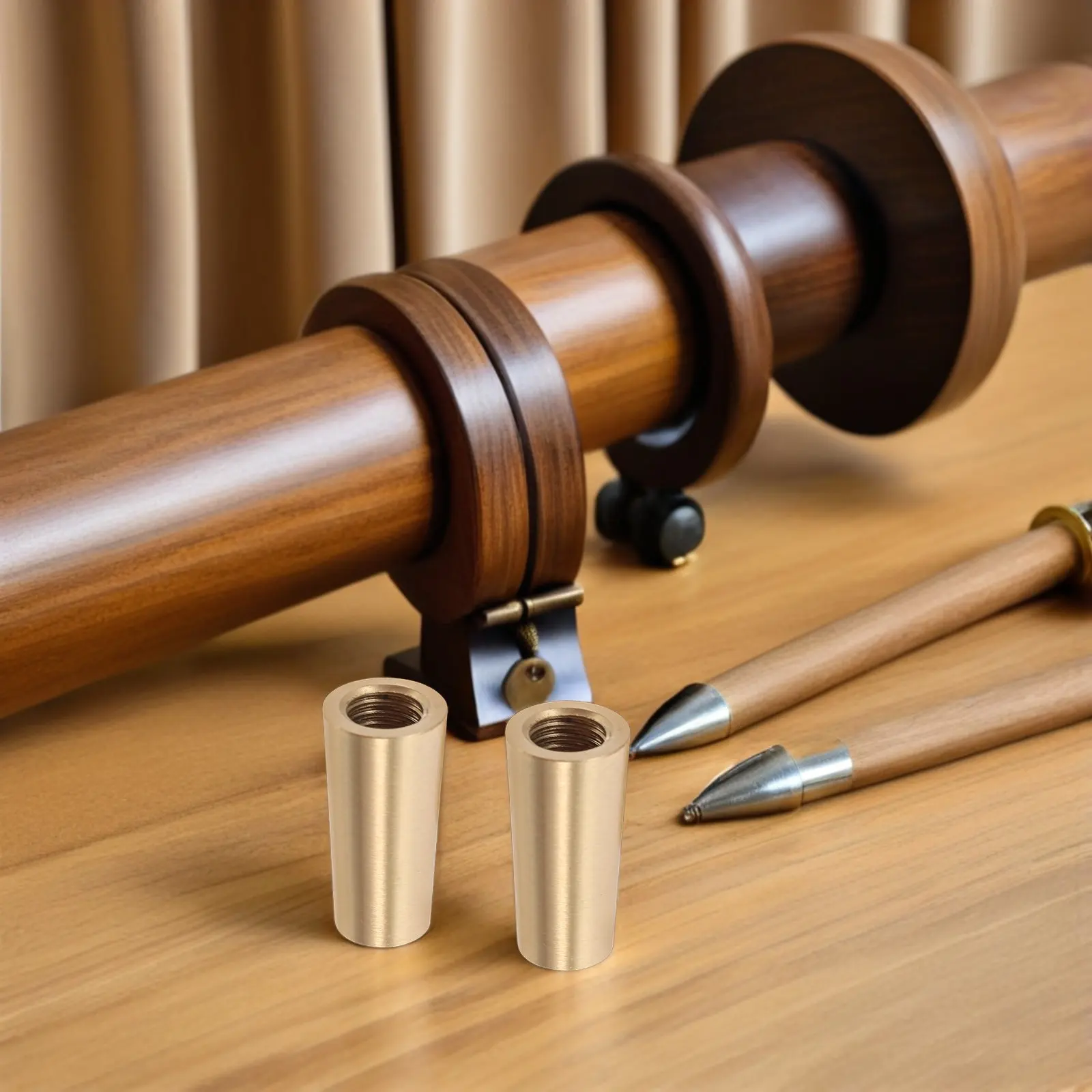 8Pcs Brass Furniture Feet Solid Metal Cone Shape Anti Tarnish Tray Riser Cutting Board Legs Jewelry Box Support Feet