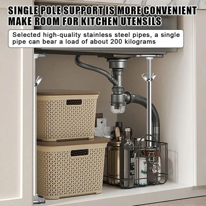 Stainless Steel Undermount Sink Supports Adjustable Easy Install Durable Holder for Bathroom Kitchen Sink Maintenance Work