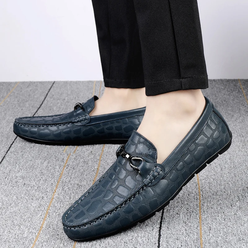 

Quality Flat Bottomed Anti Slip Soft and Comfort Travel Shoes Luxury Brand Business Versatile Leather Shoes Men's Casual Loafers