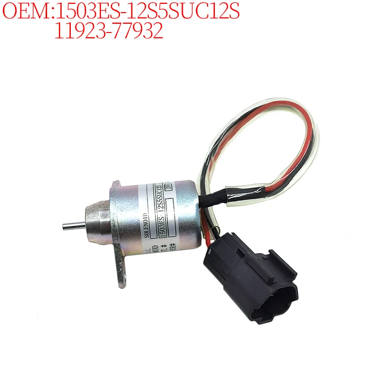 

Excavator Accessories 11923-77932 1503ES-12S5SUC12S Flameout Solenoid Valve for R55-7 R60-7 R80-7 DH35 DH55 DH60 DH80-7 PC40 New