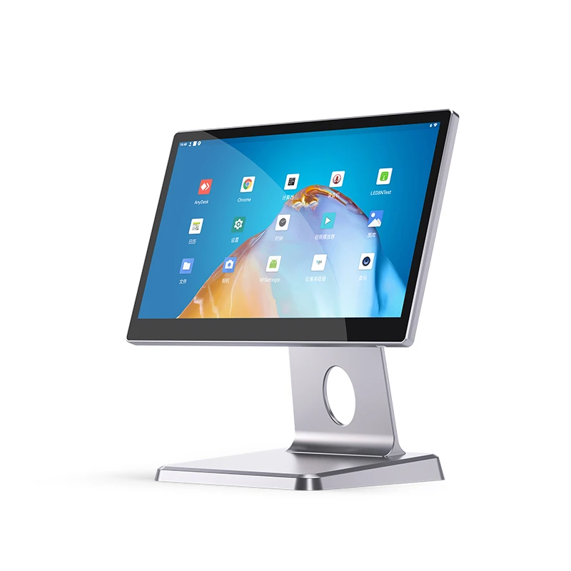 15 inch Android POS Terminal Aluminum Stand 1080P FHD Touch Screen ECR RJ45, RJ11, WIFI, BT Cash Register SalesPlay Retail POS