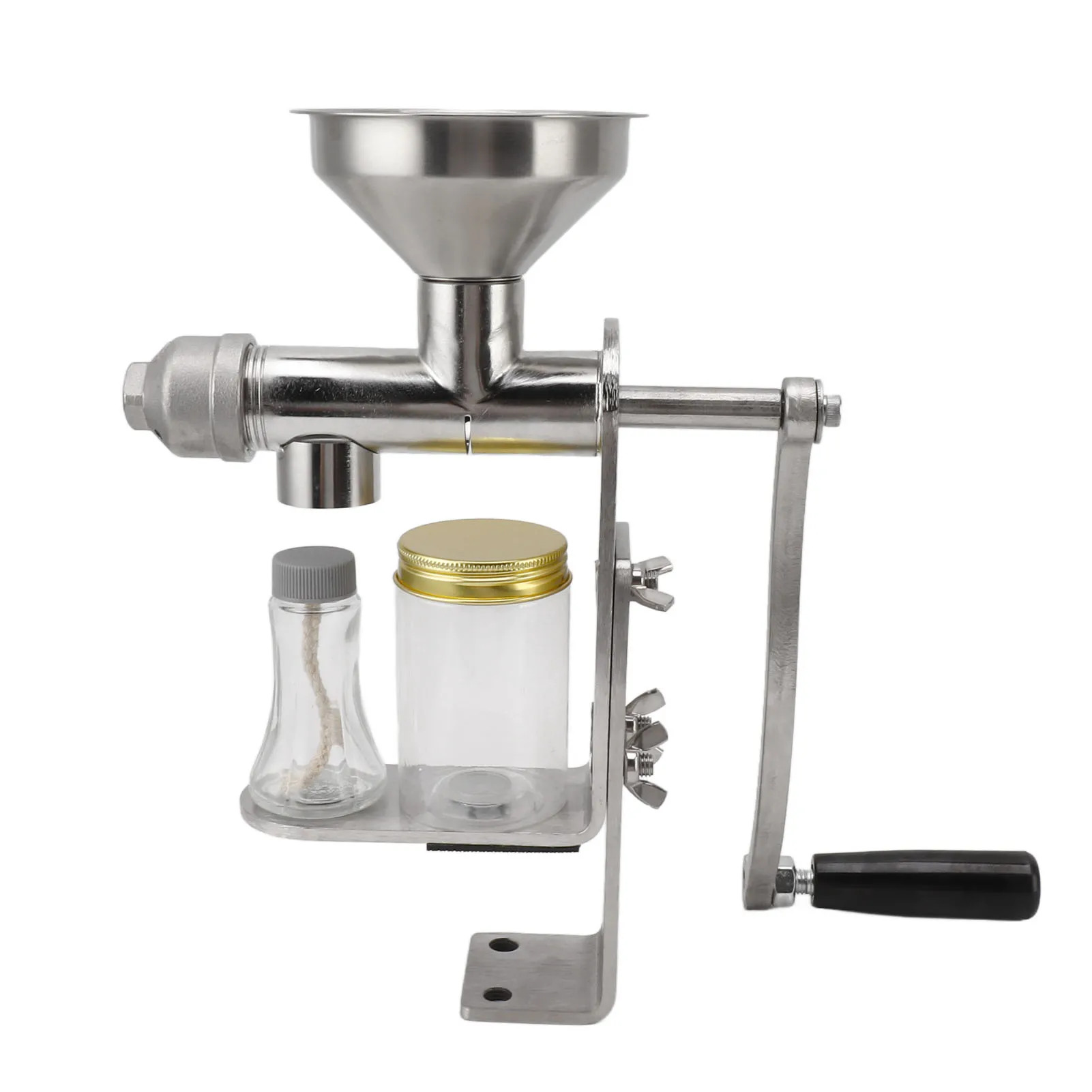 Manual Oil Press Machine Stainless Steel for DIY Seed Nuts Peanut Oil Expeller Extractor Household Cold Oil Extractor