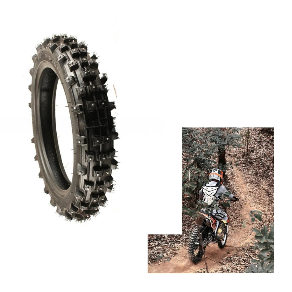 

New 90/100-14 Snowmobile Tires Studded Off Road Scooter Tires For Dirt Bike Motorcycle Front Rear Wheel Tyre Replacement Parts