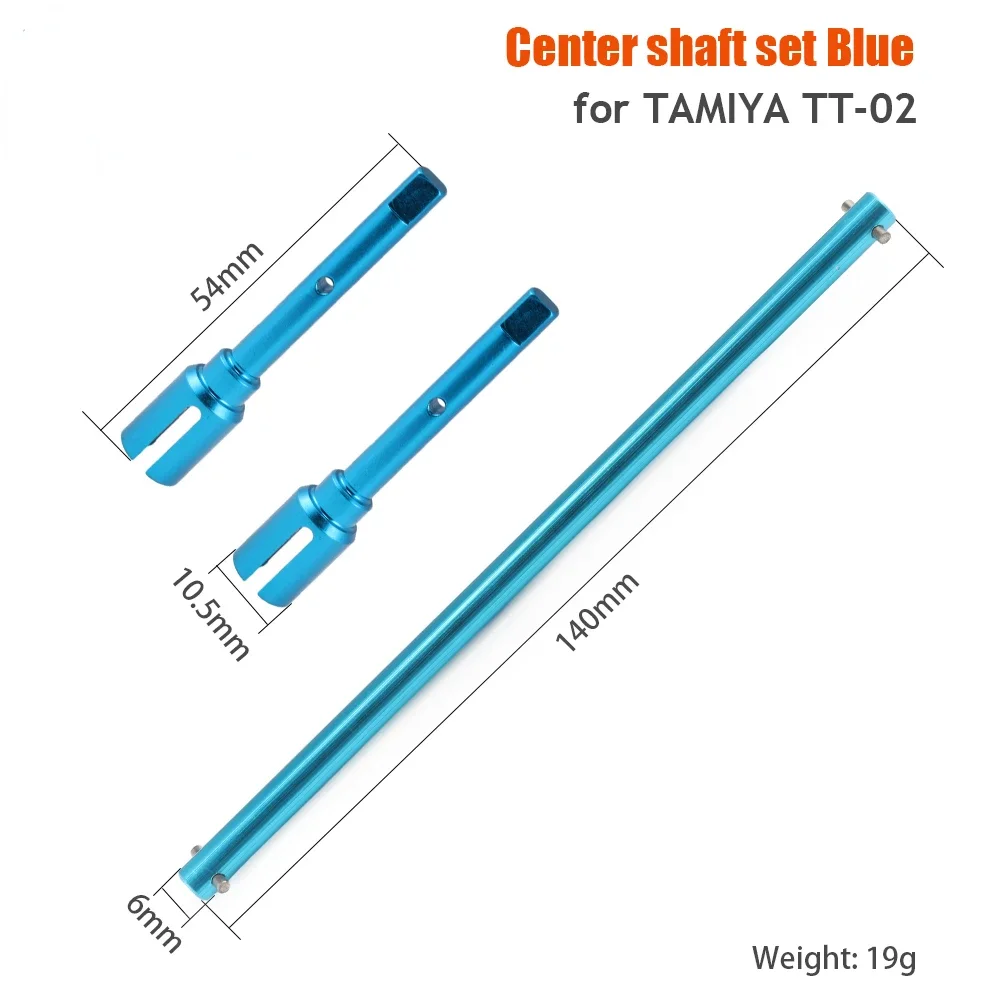 Shaluoman Tamiya TT02 Metal Upgrade Parts Central Drive Shaft and Propeller Joint Set For 1/10 RC toys Car Tamiya TT-02 TT02B