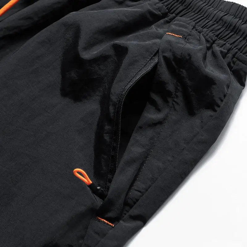 

Men's Beach orts mid Waist Zipper Decoration Straight Leg Pure Color ort Length Casual Pants for Summer Beach Scene