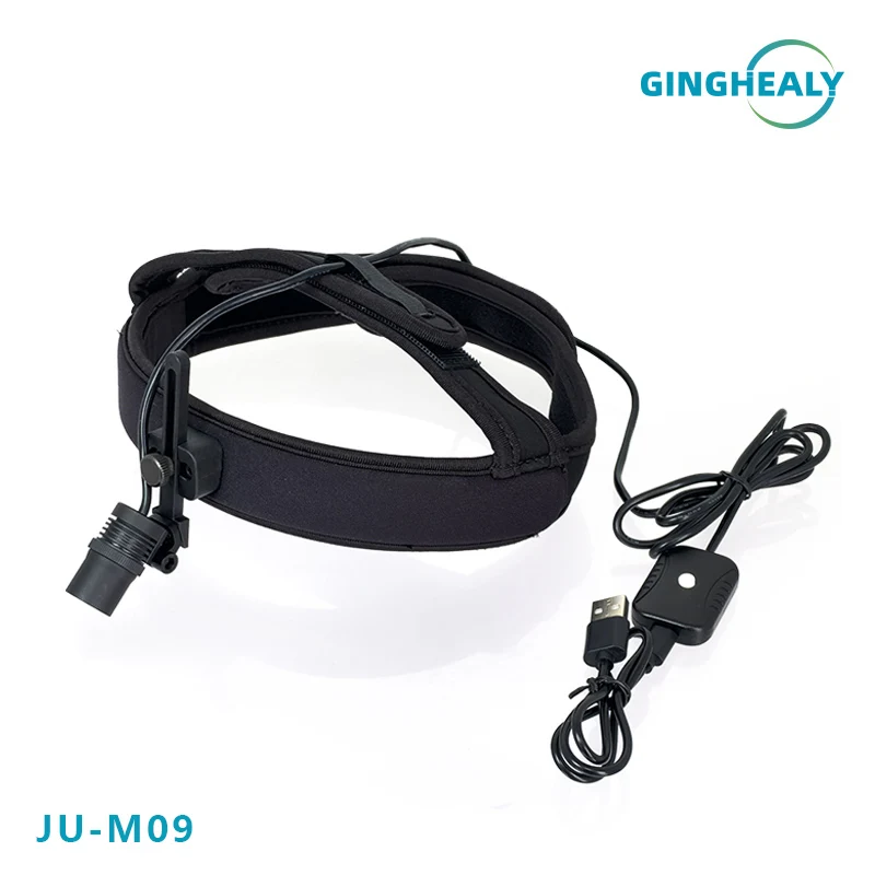 

Ginghealy Headlamp 85000lux for dentist Belt head-mounted headlamps without battery highlight focus hairband Soft hoop washable