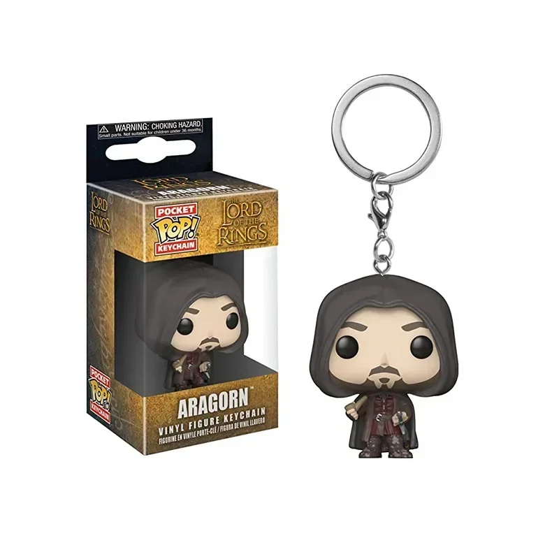 FUNKO POP  Cartoon The Lord Of The Rings Aragorn Pocket Keychain Vinyl Action Figures Model Toys For Children Christmas Gift