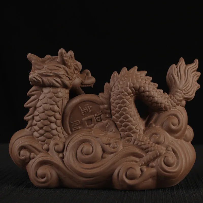 Lucky Dragon Smoke Backflow Incense Burners Aroma Ceramic Crafts Ornaments Cone Tower Smell Censer Zen Room Stick Holders