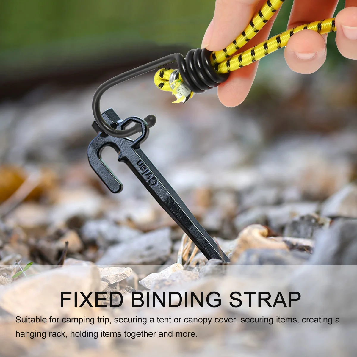 

10 Pcs Straps Heavy Duty Tent Rope Fixing Cord Hook Fixed Binding Camping Accessories