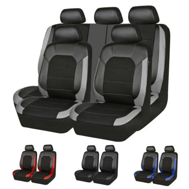 

Waterproof Seat Cover Car PU Leather Covers Universal Airbag Compatible Auto Seat Protector Interior Accessories Fit Most Cars