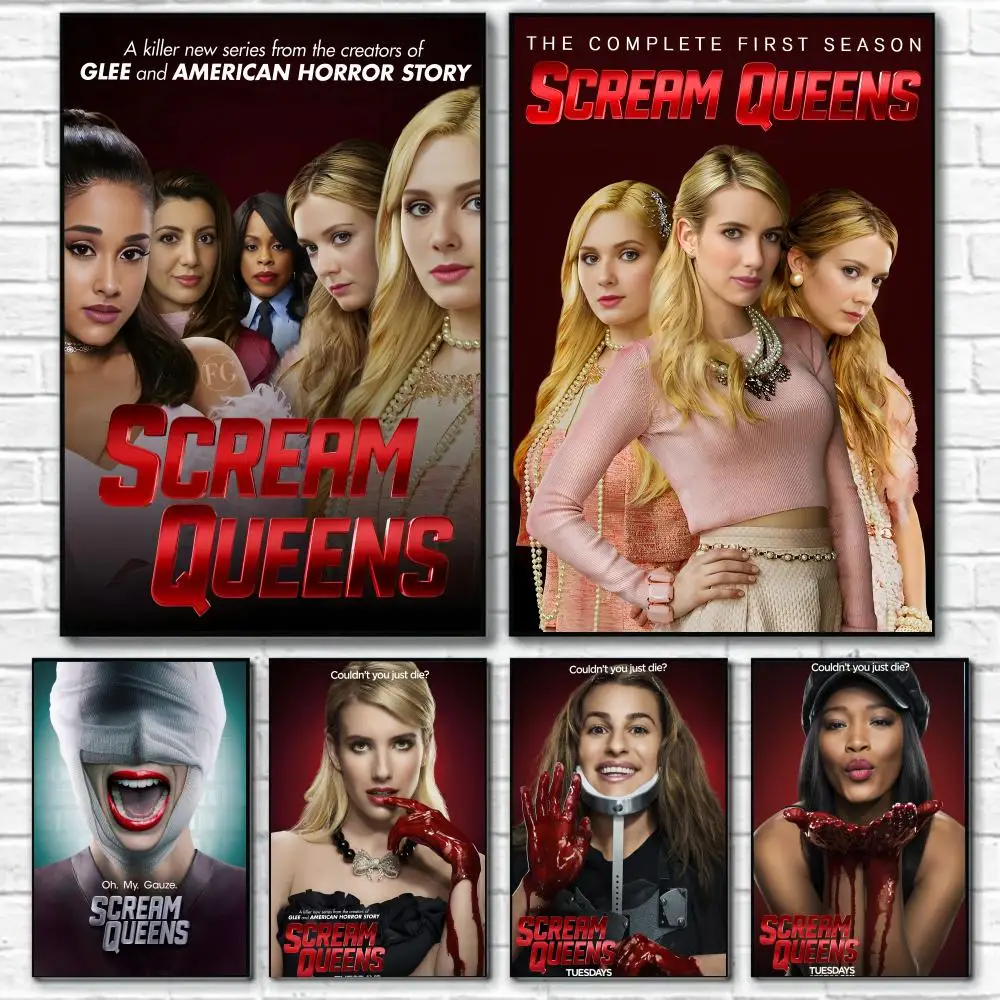 

Постер Horror Sequel S-Scream Q-Queens, декор для стен комнаты, водонепроницаемые наклейки для украшения дома, бара, спальни