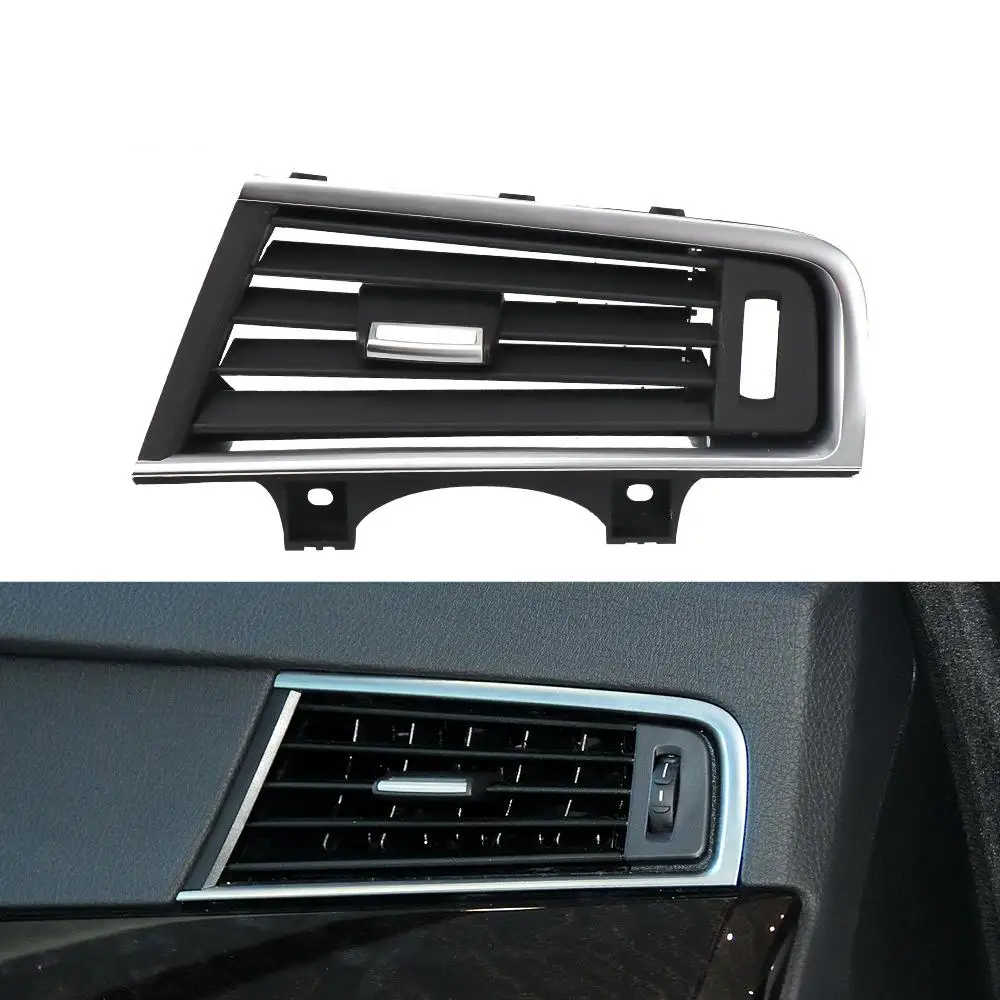 Car Front Right Fresh Air Conditioning Vent Outlet Chrome Plain Black Grille Panel For BMW 5 Series GT F07 528 535 550i