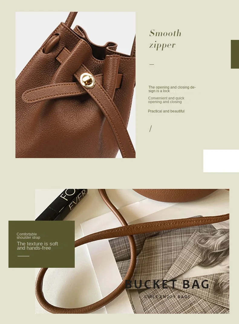 2024 neue Litschi Muster Damen Beutel tasche mit Schloss Zylinder Umhängetasche Umhängetasche kleine Tasche Handy tasche – Detail 12