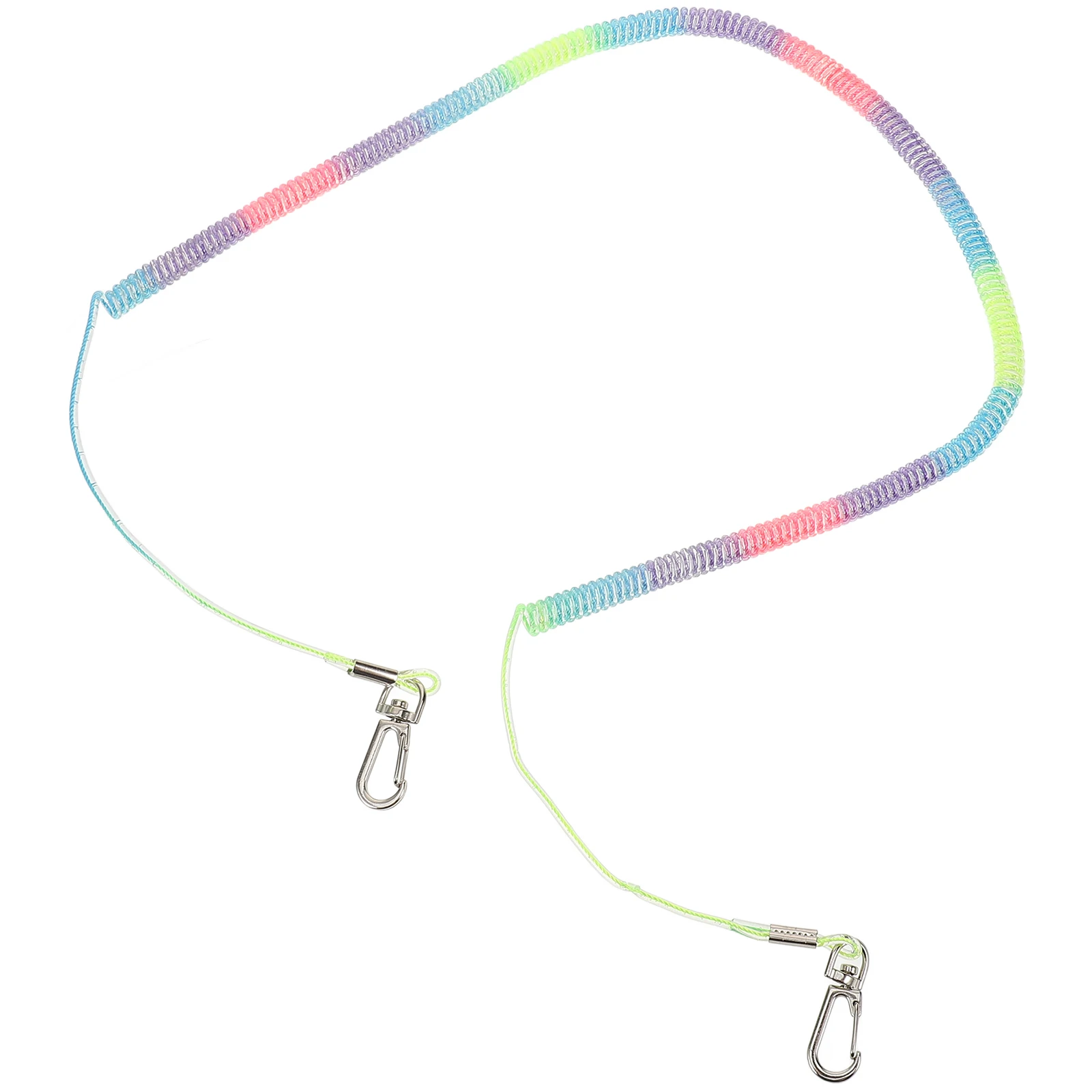 

Portable Lanyard 5M Miss Rope High Elasticity Stainless Steel Durable Protective Safety Rope Elastic Angling Pole Lanyard