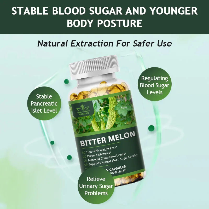 Plant insulin bitter melon capsules - blood sugar balance - healthy detoxification - skincare and beauty - digestive health