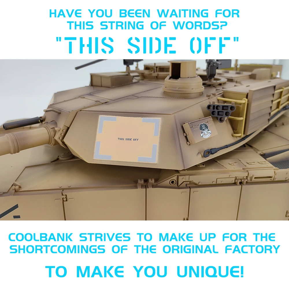 Heng Long RC Tank 1/16 7.0 Abrams UN สีขาว 3918 รุ่น 320 °   ป้อมปืนหมุนสูบบุหรี่รถถังทหารการต่อสู้อินฟราเรด