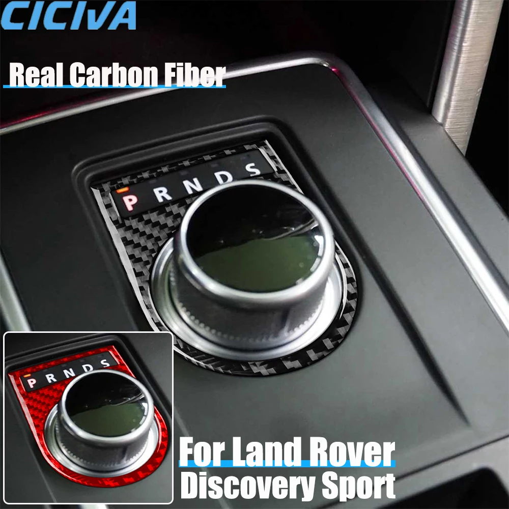 

Real Carbon Fiber Car Accessories Center Gear Indicator Trim Cover Soft Sticker For Land Rover Discovery Sport L550 2015-2019