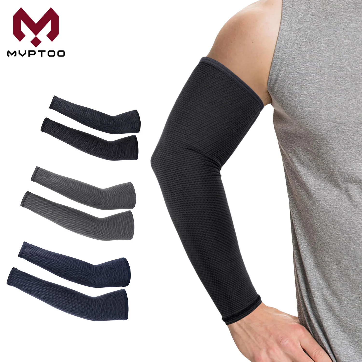 

Cooling Arm Sleeves UPF 50+ UV Sun Protection Sleeves Breathable Compression Arm Covers for Cycling Running Golf Fishing Sports