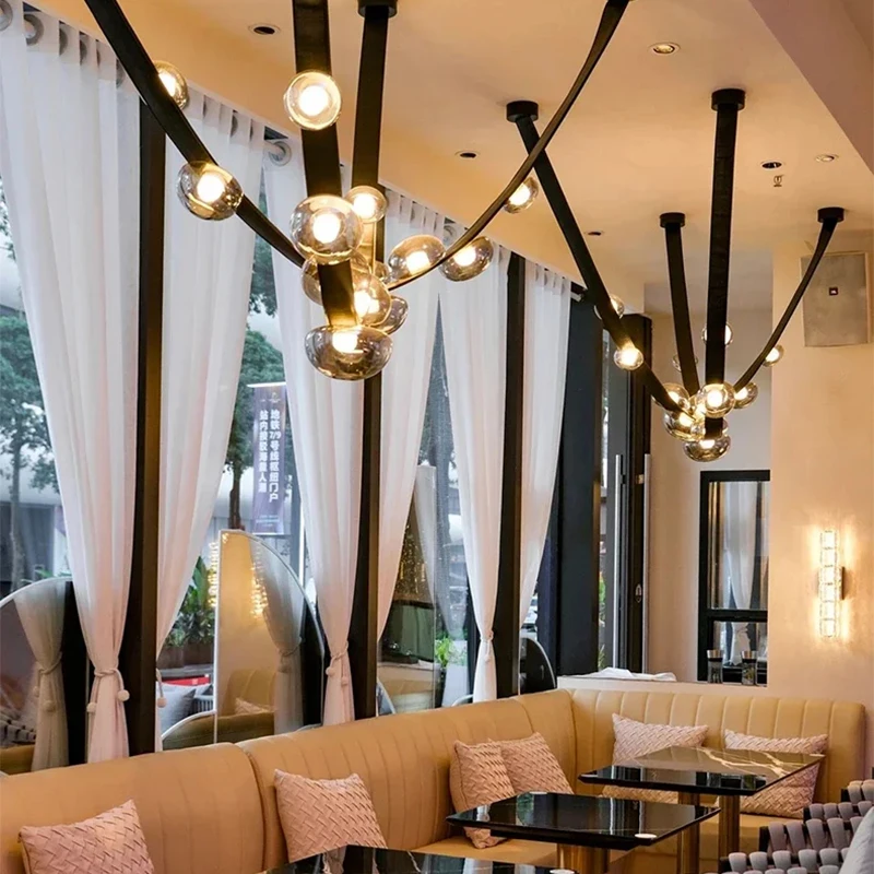 

Contemporary LED Belt Design Chandelier for Villa Home Decor Leather Hanging Light Bedroom Restaurant