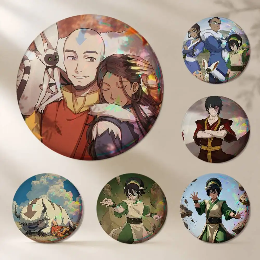 A-Avatar The Last Airbender Brooches Cartoon Badge Pins Backpack Hat Accessories Friend Gift