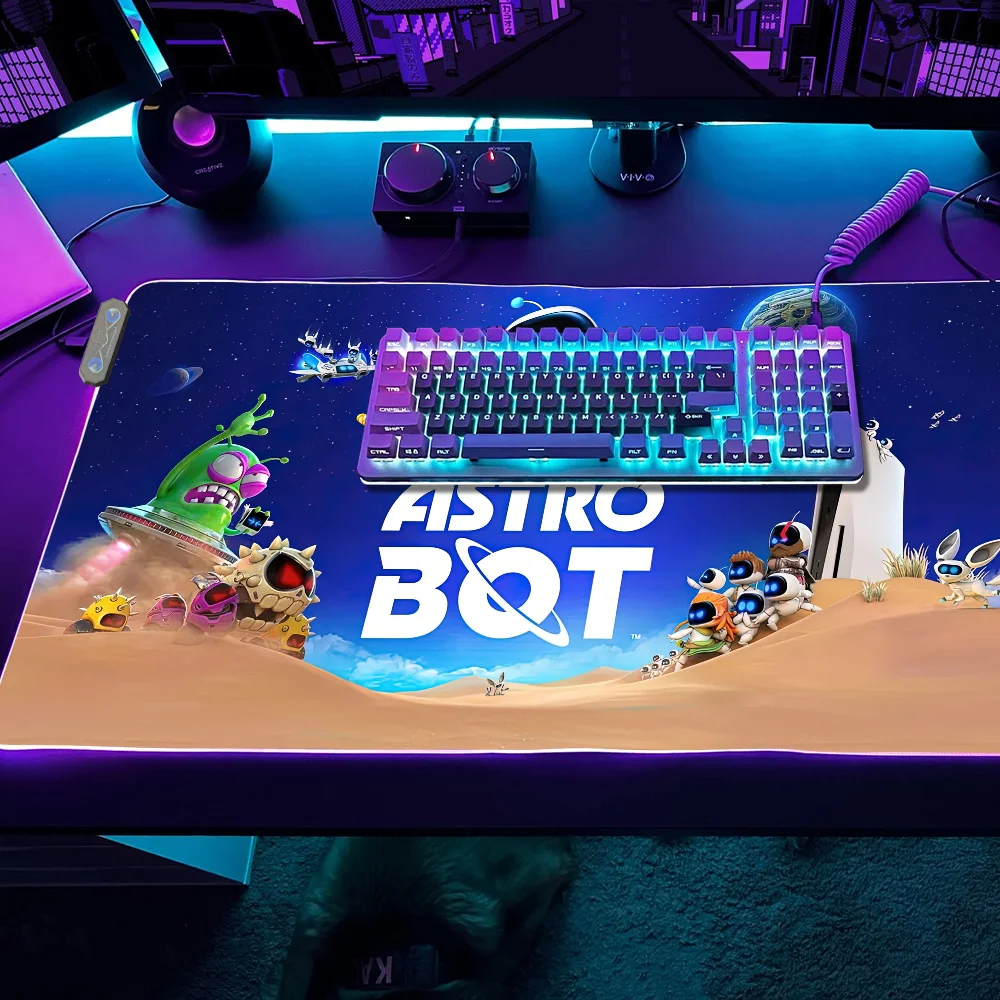 

Gaming MousePad LED Table Bot Pads Game Astro Backlit Rubber Desktop XXL RGB Desk Mats Micro USB