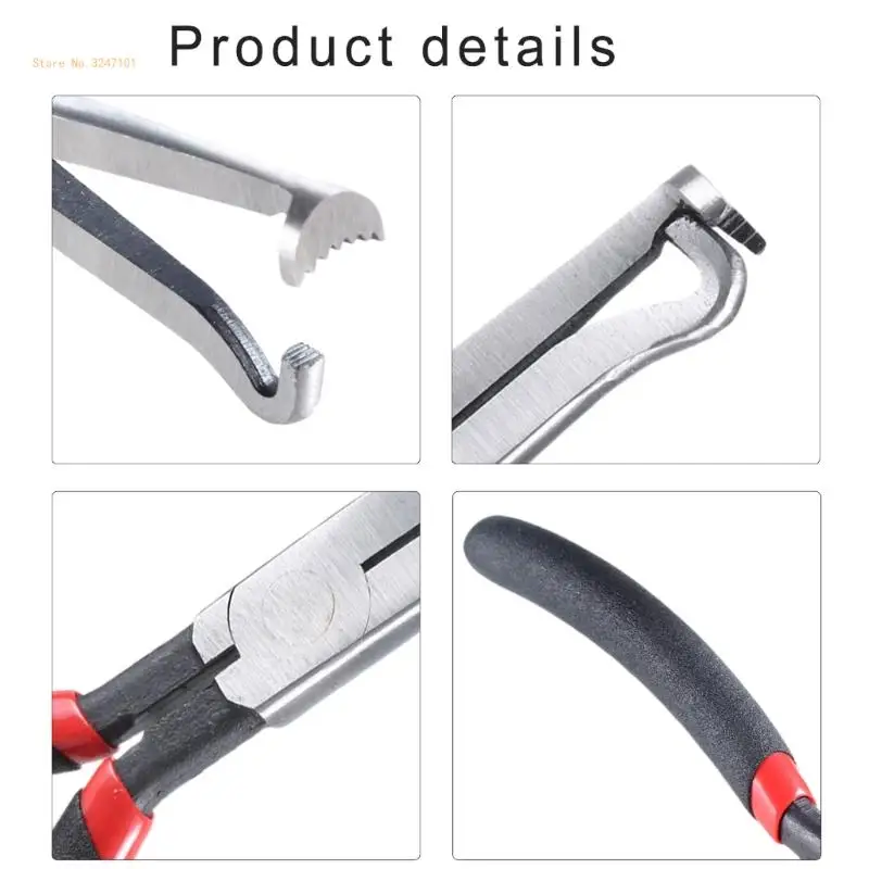 8Inch Electrical Disconnect Pliers, Automotive Connector Tool High-strength Cutoff Plier for Push Tab Plugs Dropship