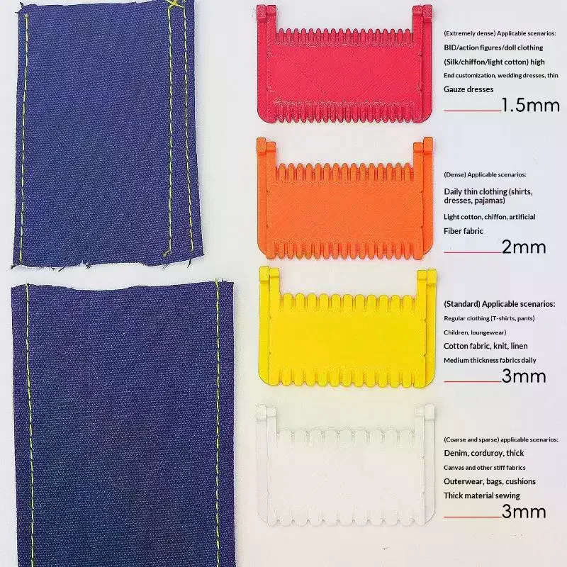 Guide Template Kit For Consistent Stitches 1.5/2/3/4Mm Spacing Precision Sewing Tool For Fabric Embroidery & Leathercraft Sewing