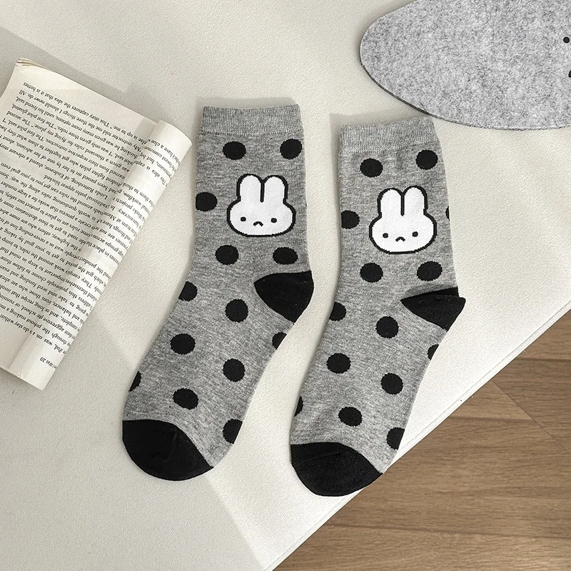 Miffy Rabbit Socks, Cute Cartoon Printing