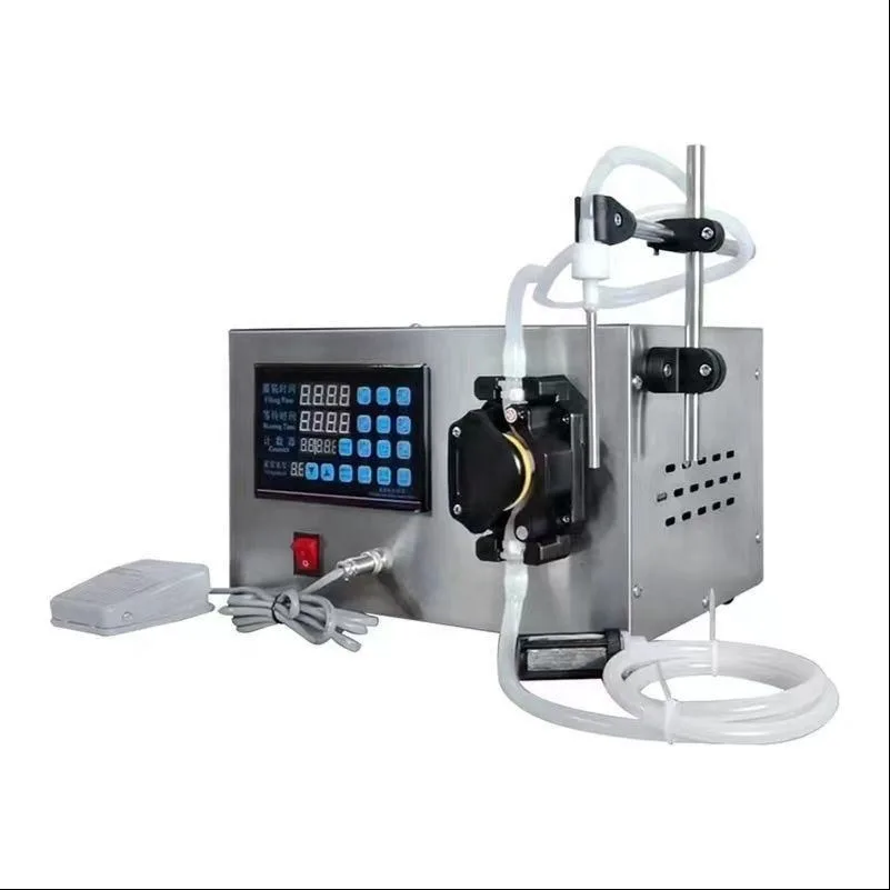 1-50ml Adjustable Quantitative Liquid Filling Machine, High Temp & Anti-Corrosion Magnetic Pump Filler for Perfume Essential
