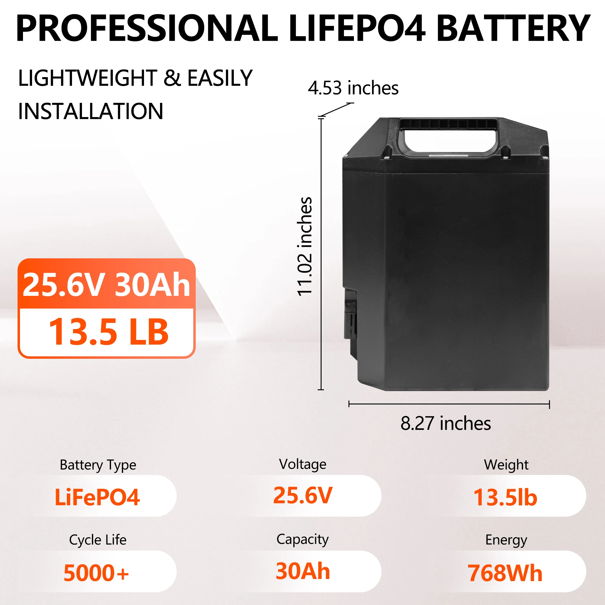 25.6V 30Ah LiFePO4 Lithium Battery for Hangcha CBD15AMJ-SI, CBD20AMA-SI Pallet Truck Lithium Battery