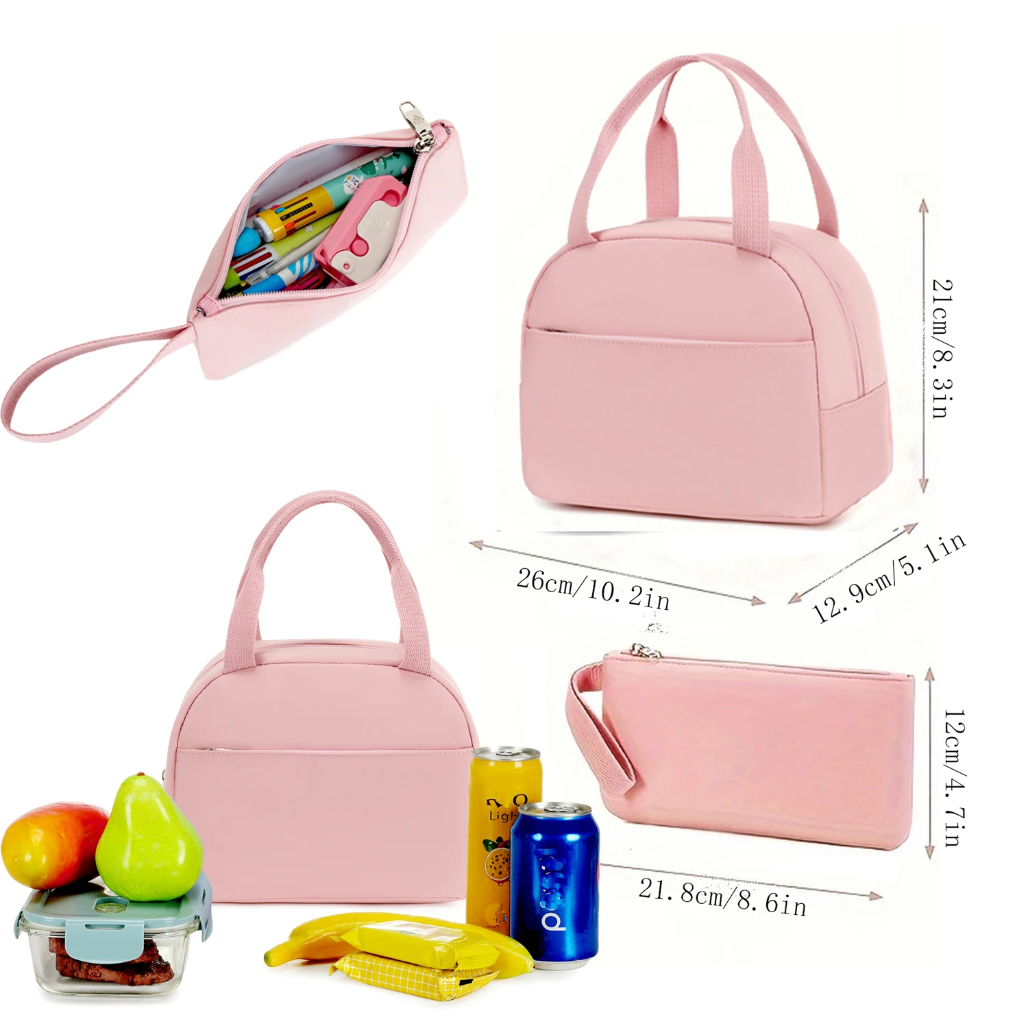 Laptop Backpack 15.6 Inch Elementary Middle High School Bag College Backpacks with Lunch Box Pencil Pouch 3 PCS Set Travel Bookb