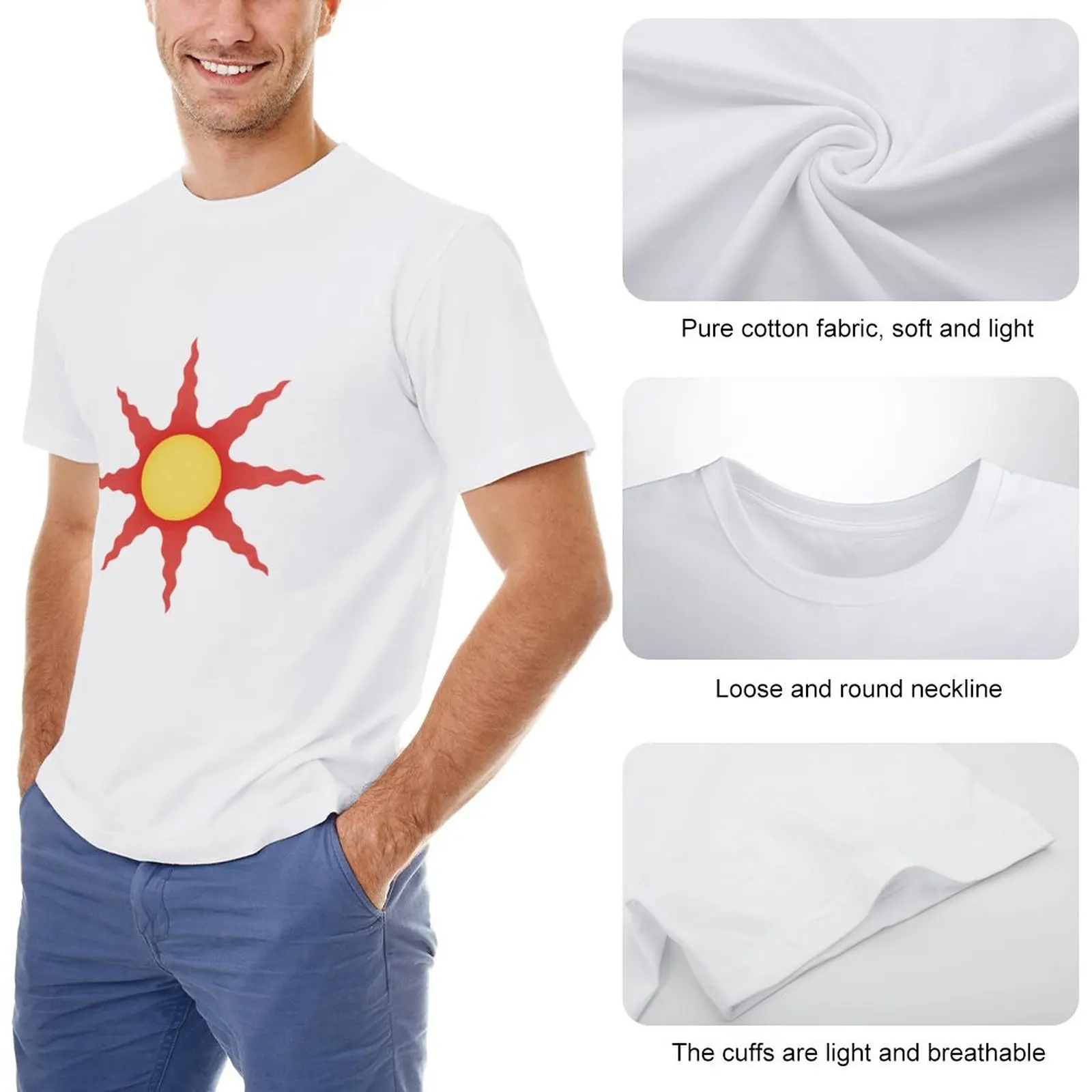 Solaire of Astora - Simplified T-Shirt kawaii clothes cute tops tops mens t shirts casual stylish