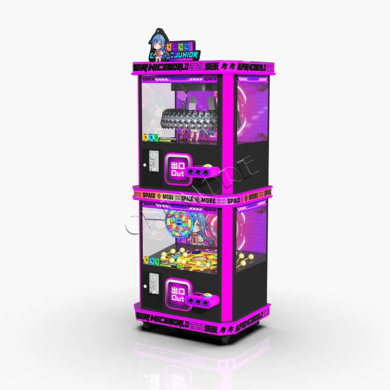 Commercial Coin Operated Arcade Crane Claw Machine-Plastic Iron Plush Toy Doll Vending Machine for Game Rooms/Retail Stores