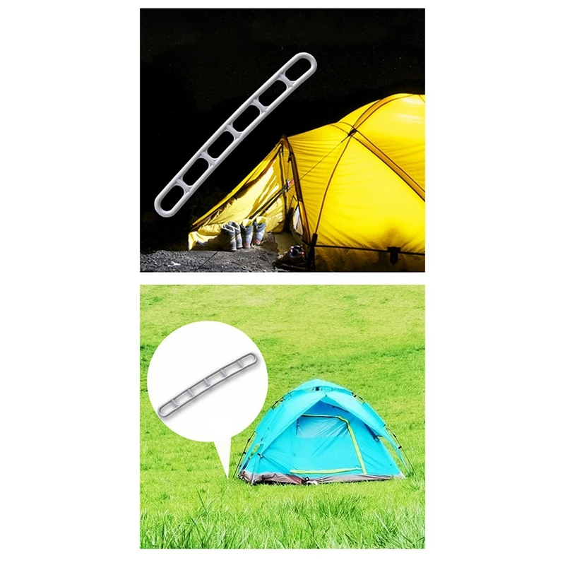 20Pcs Awning Ladder Band Flexible 6 Compartment Canopy Camping Fixing Tensioning For Tent Plastic Outdoor