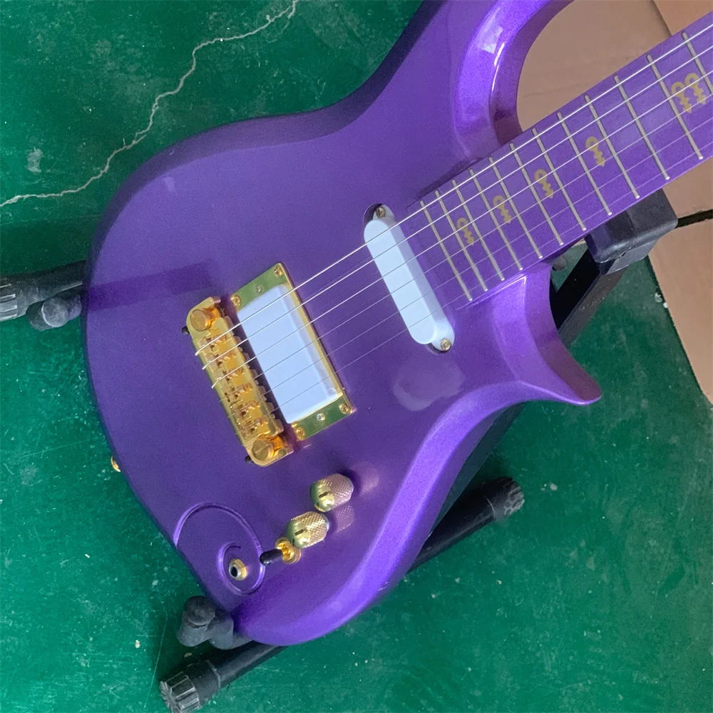 Purple Prince Cloud electric guitar, gold hardware, mahogany xylophone body, available from stock, free shipping now guitars