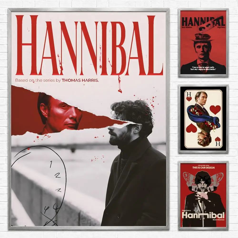 TV Series Hannibal Poster Self‑Adhesive Waterproof PP Poster Coffee House Bar Wall Art Sticker Room Home Decor