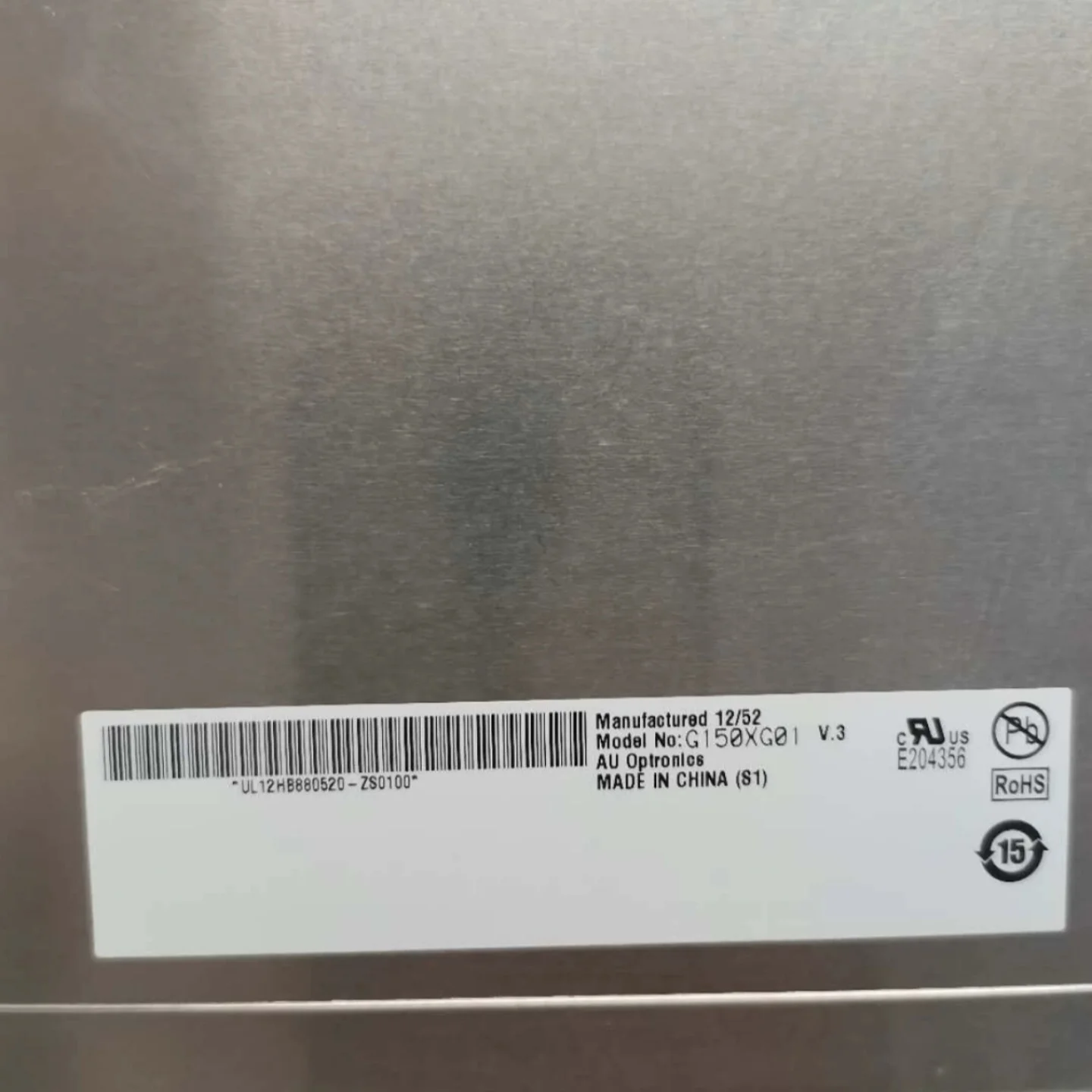 Tela LCD original de 15 polegadas G150XG01 V3 1024 * 768