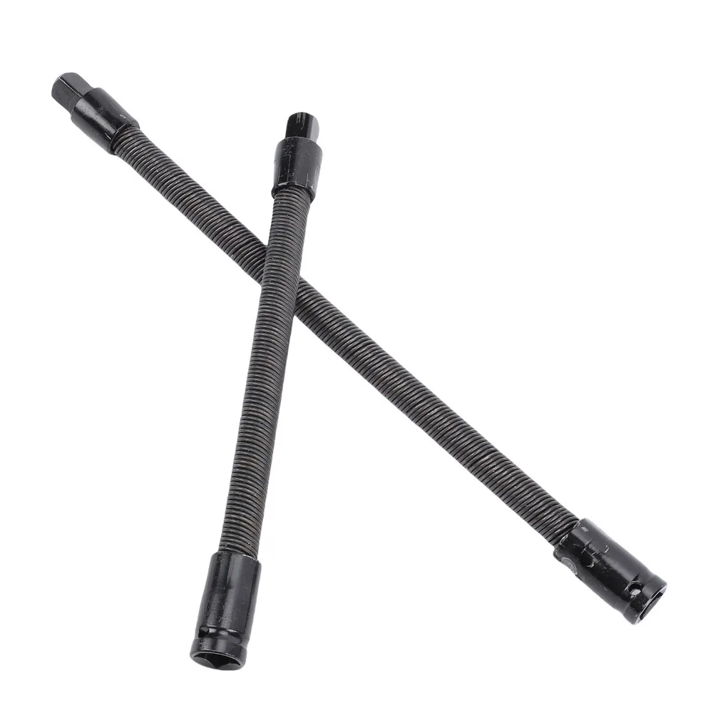 

2pcs 1/2 Inch Drive Flexible Socket Extension Bar Spring Steel 250mm 350mm Socket Wrench Extender S2 Alloy Steel Flex Reach Tool
