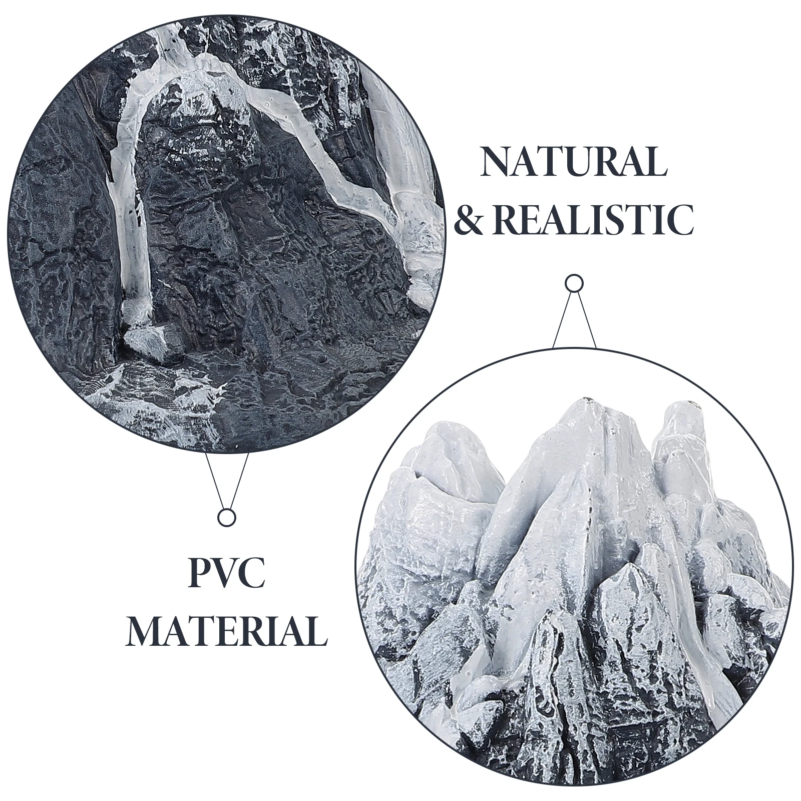 

Snow Mountain Landscaping Prop Miniature Snow Mountain Simulated Fish Tank Ornament Aquarium Decoration Fish Tank Accessory