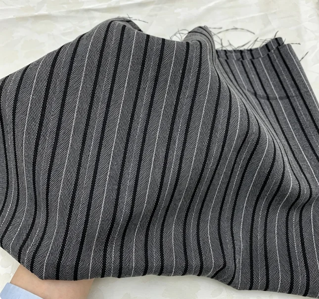 Customized Simple 2 Piece Pinstripe Men's Suit Slim Fit for Formal Wedding Tuxedo Notched Graceful Striped Business Groom Maler