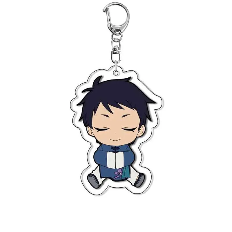 أنيمي الأسود بتلر المفاتيح الكرتون Ciel Phantomhive سيباستيان ميكايليس أرقام الاكريليك حقيبة كيرينغ قلادة اكسسوارات الهدايا